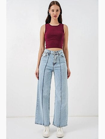 Jean large en coton à taille haute bdart