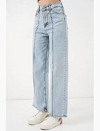 Jean large en coton à taille haute bdart