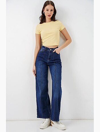 Jean large en coton à taille haute bdart