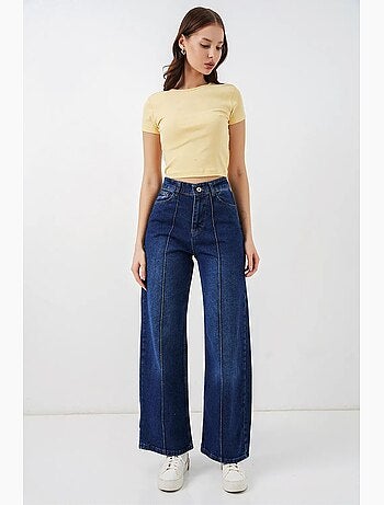 Jean large en coton à taille haute bdart
