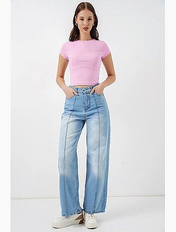 Jean large en coton à taille haute bdart