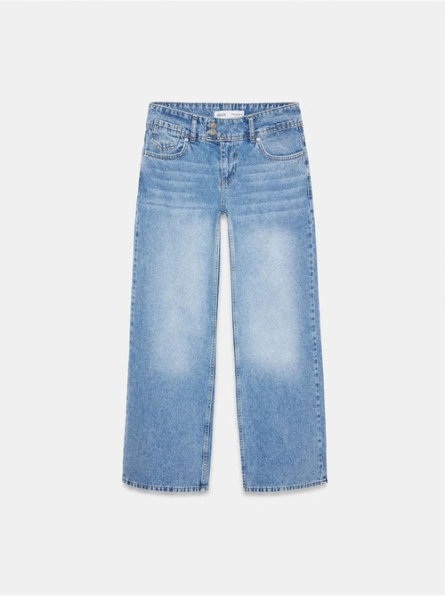 Jean Large En Coton À Taille Haute - Kiabi