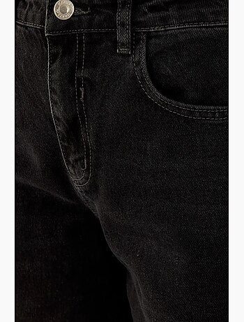 Jean large en denim à effet délavé et coutures apparentes hiccup