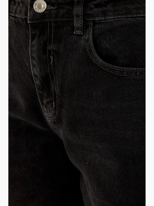 Jean large en denim à effet délavé et coutures apparentes hiccup - Kiabi Jean large en denim à effet délavé et coutures apparentes hiccup - Kiabi