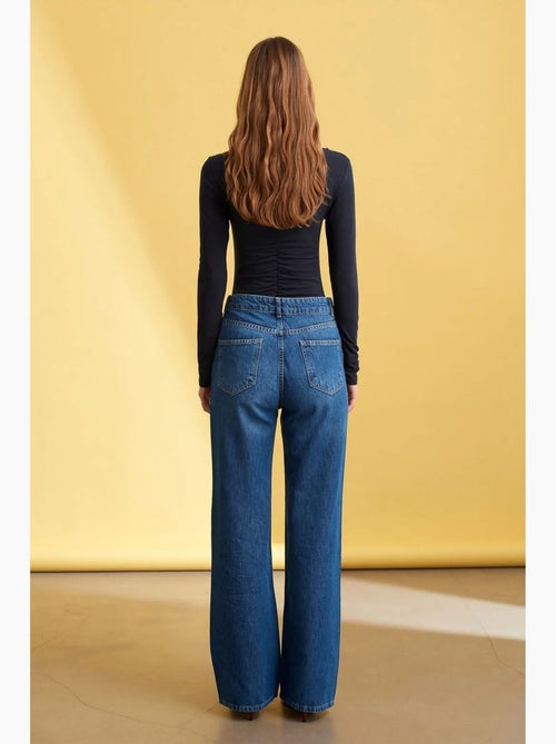 Jean large en denim à taille haute dilvin - Kiabi