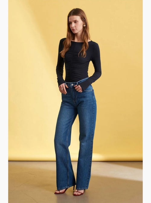 Jean large en denim à taille haute dilvin - Kiabi