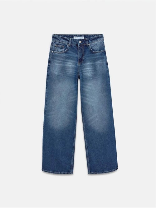 Jean Large En Denim De Coton À Taille Basse - Kiabi