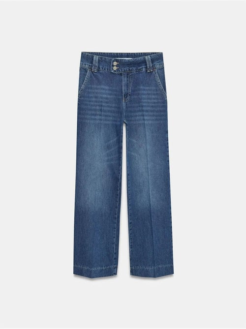 Jean Large En Denim De Coton À Taille Haute - Kiabi