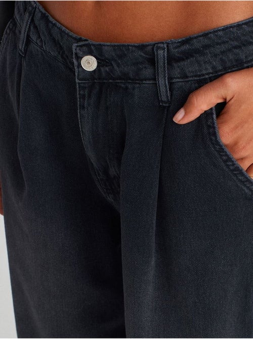 Jean Large En Denim De Coton, Taille Haute - Kiabi