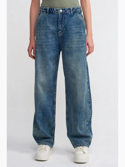Jean large en denim de coton, taille haute dilvin - Kiabi Jean large en denim de coton, taille haute dilvin - Kiabi