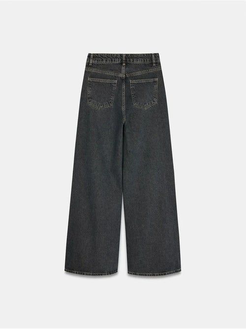 Jean Large En Denim De Coton, Taille Haute - Kiabi