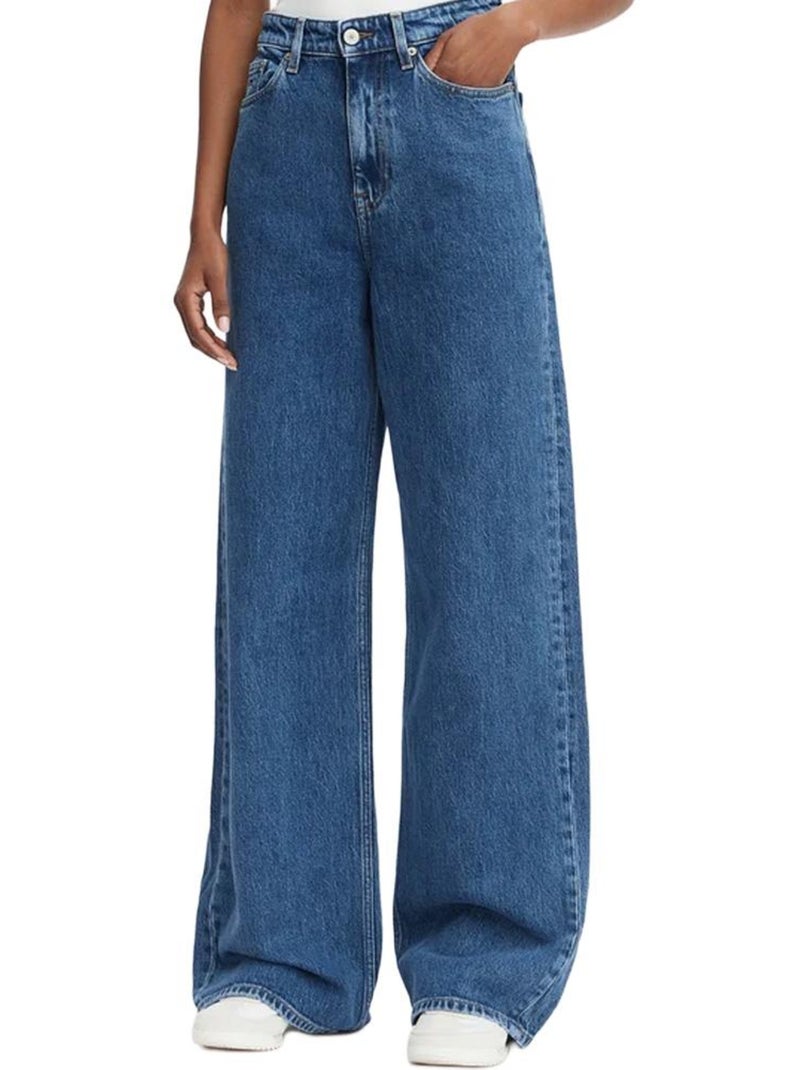 Jean large femme tommy hilfiger claire wide Bleu - Kiabi