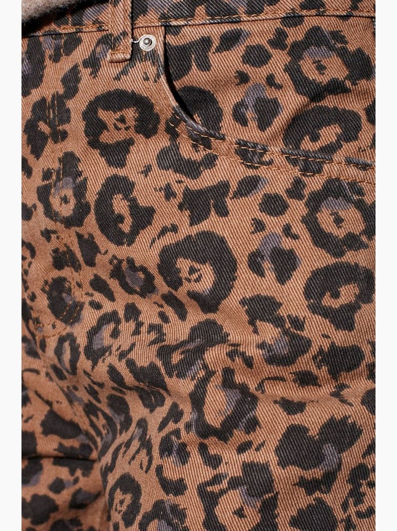Jean large imprimé à taille haute dilvin Multicolore - Kiabi