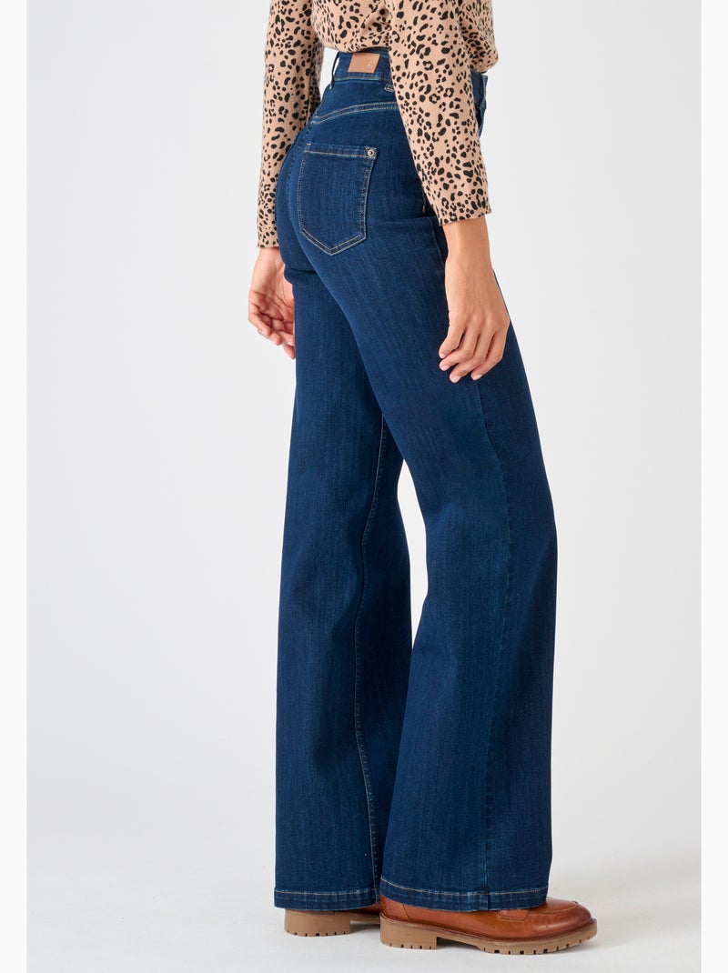 Jean large Perfect Fit by Damart - Damart Bleu foncé - Kiabi