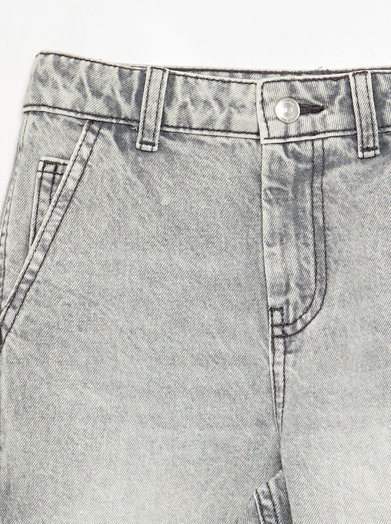 Jean large style carpenter Gris - Kiabi
