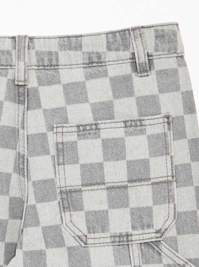 Jean large style carpenter Gris - Kiabi