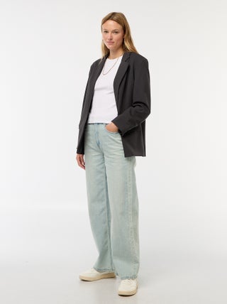 Jean large taille haute 5 poches
