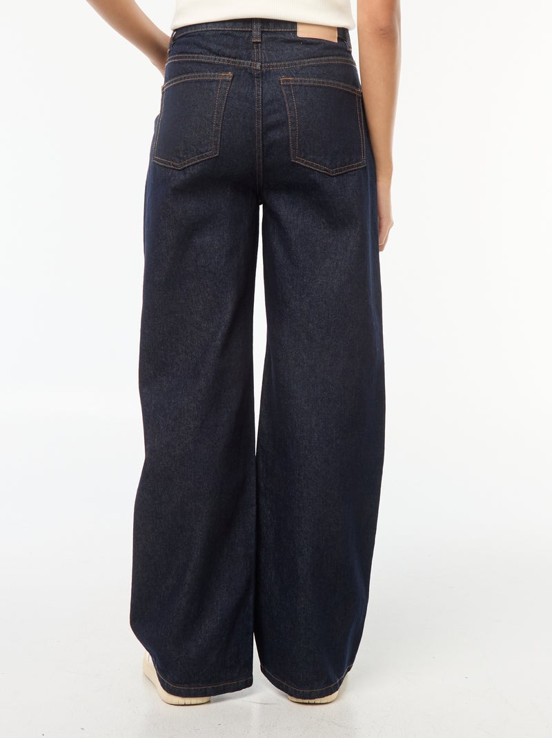 Jean large taille haute 5 poches