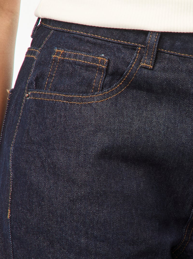 Jean large taille haute 5 poches Brut - Kiabi