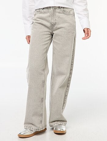 Jean large taille haute 5 poches