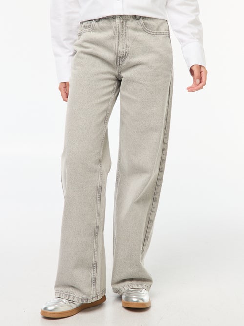 Jean large taille haute 5 poches - Kiabi