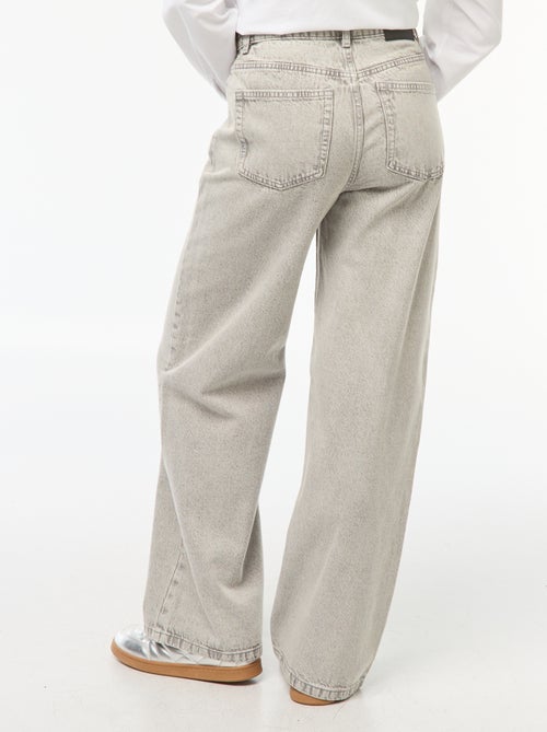 Jean large taille haute 5 poches - Kiabi