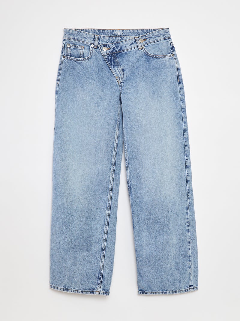 Jean large taille haute à 5 poches Bleu - Kiabi