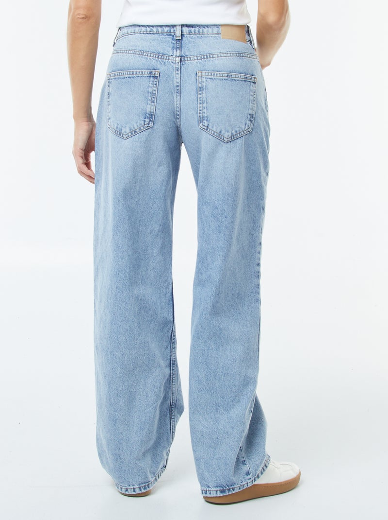 Jean large taille haute à 5 poches Bleu - Kiabi