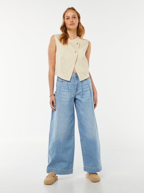 Jean large taille haute - Kiabi