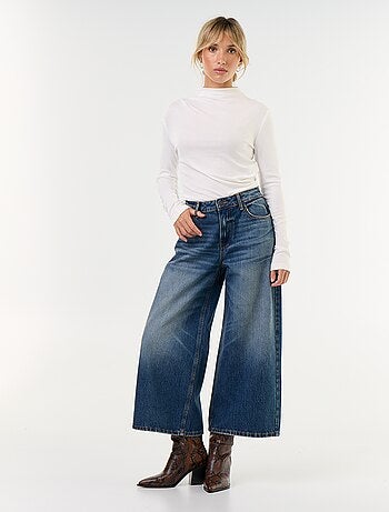Jean large taille haute
