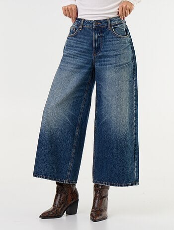 Jean large taille haute