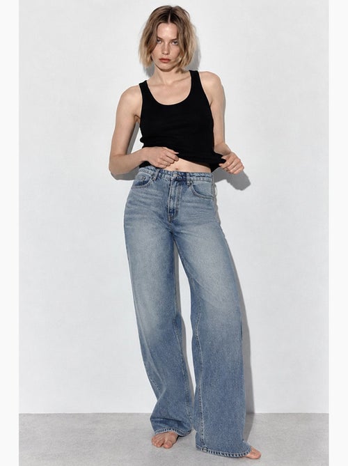 Jean large taille haute hiccup - Kiabi Jean large taille haute hiccup - Kiabi