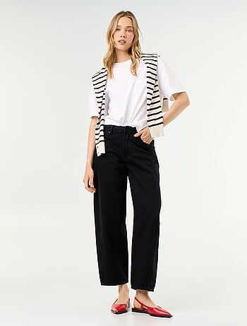 Jean large taille haute