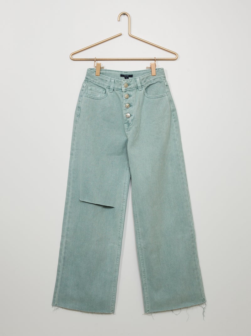 Jean large troué bleu - Kiabi