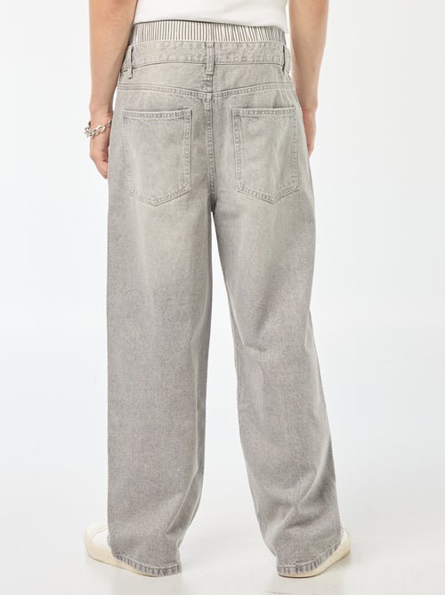 Jean large type baggy avec faux caleçon intégré à la taille - Kiabi