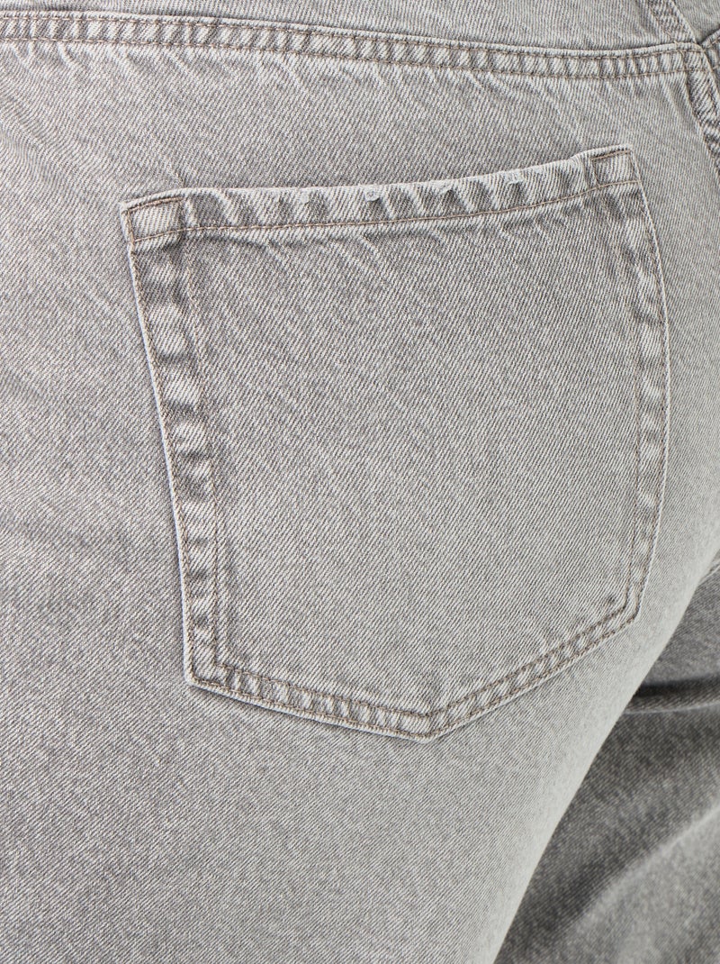 Jean large / wide leg à 5 poches Gris - Kiabi