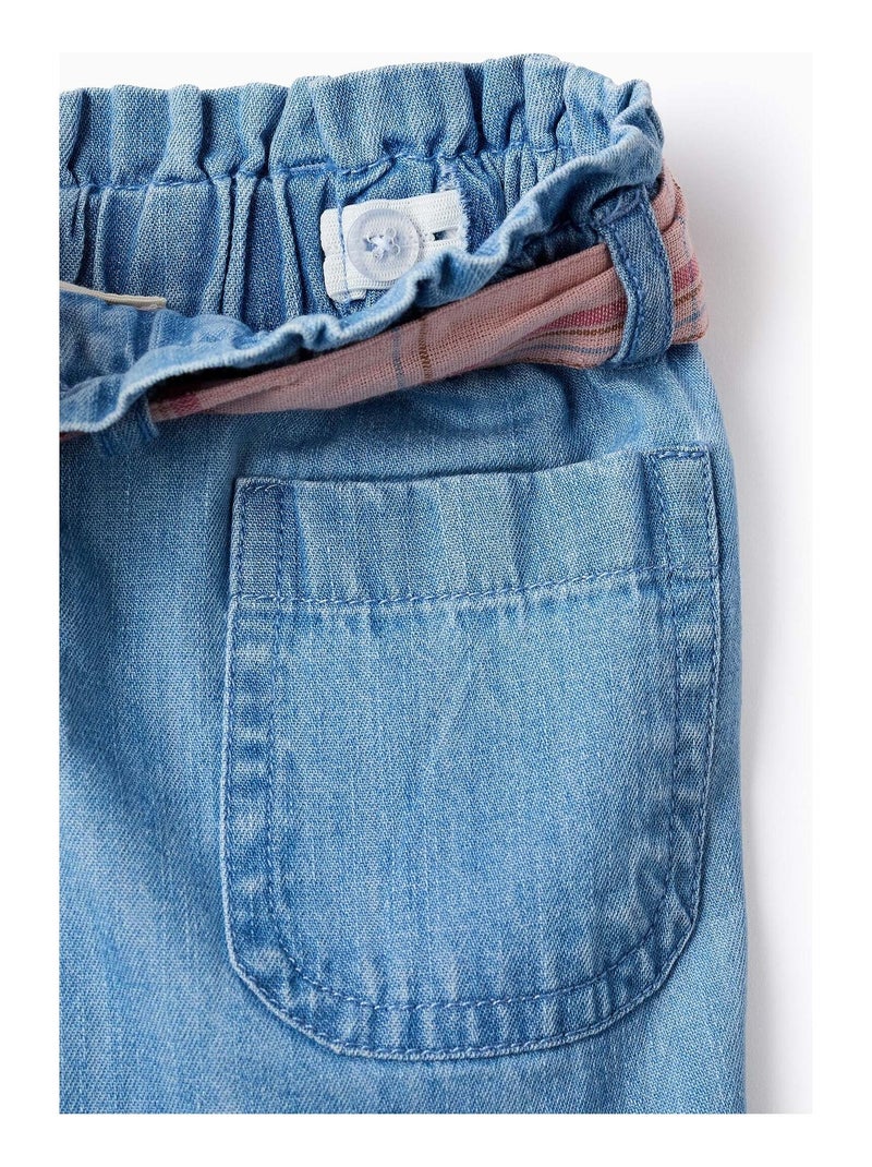 Jean Léger avec Ruban Vichy Bleu - Kiabi