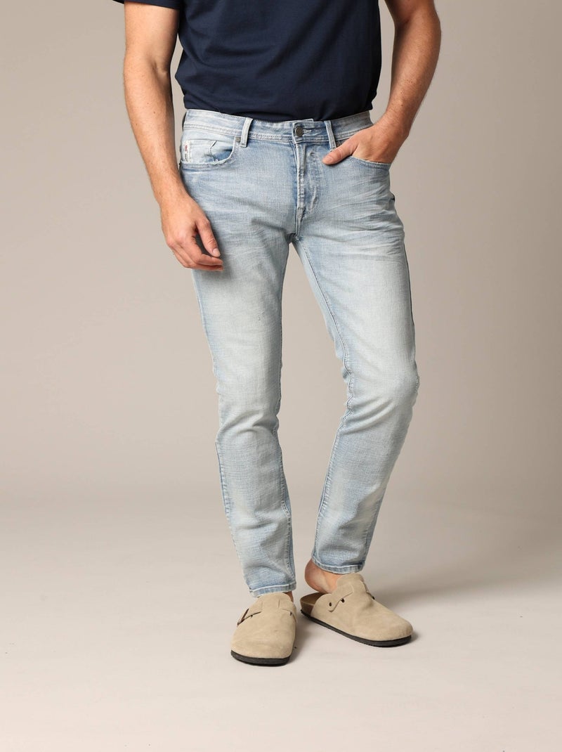 Jean lifestyle 'Deeluxe' Bleu ciel - Kiabi