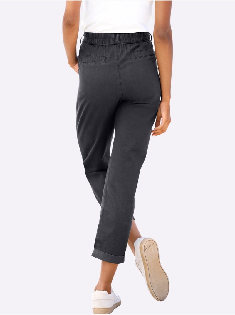 Jean Longueur Cheville Qualité Douce Et Fluide - Taille Standard - helline Bleu denim - Kiabi