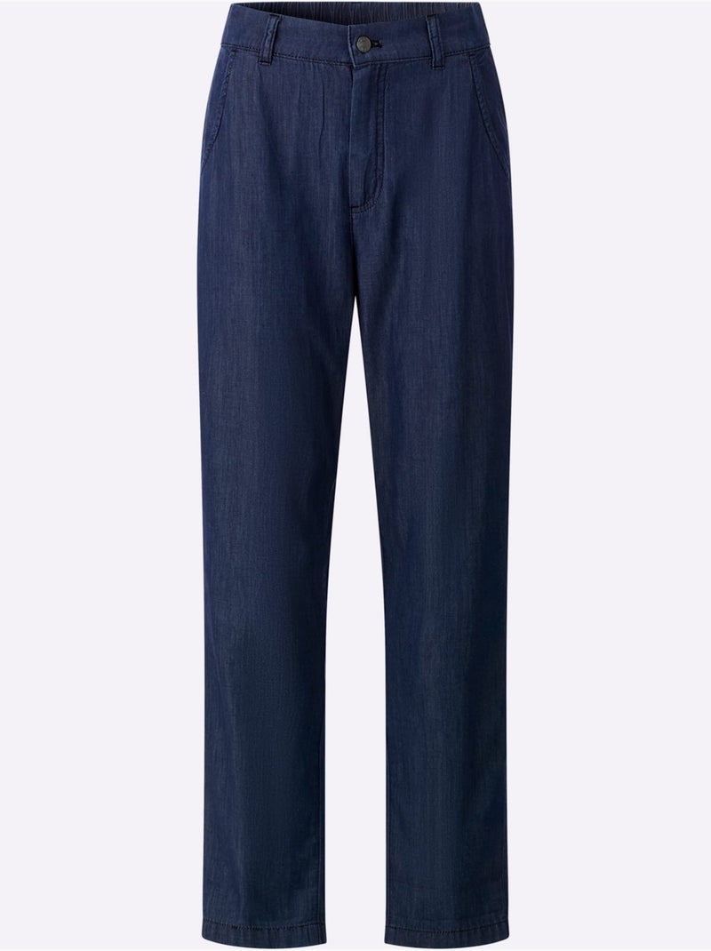 Jean Longueur Cheville Qualité Douce Et Fluide - Taille Standard - helline Bleu jean - Kiabi