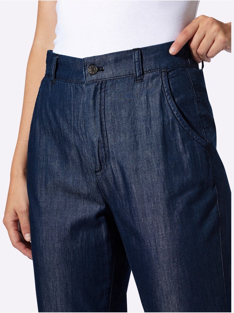 Jean Longueur Cheville Qualité Douce Et Fluide - Taille Standard - helline Bleu jean - Kiabi