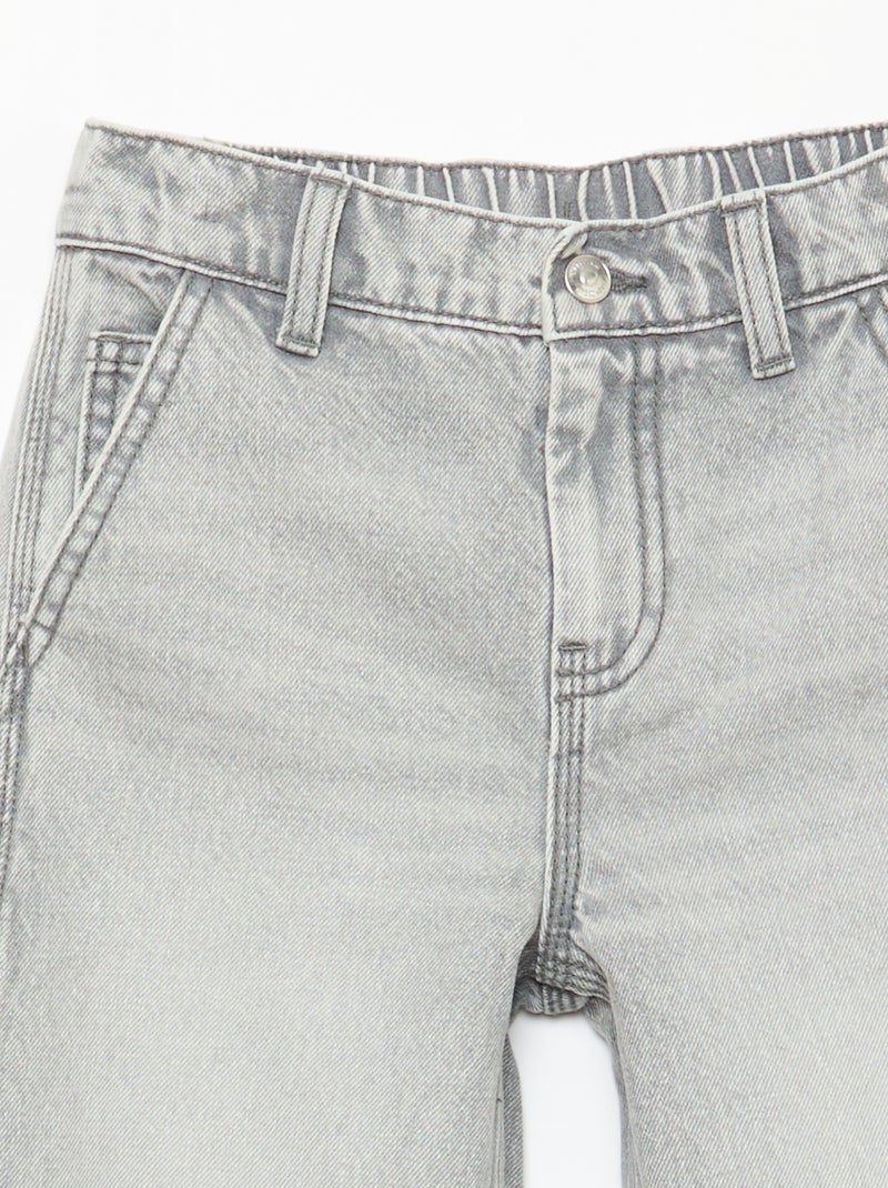 Jean loose à grandes poches Gris - Kiabi