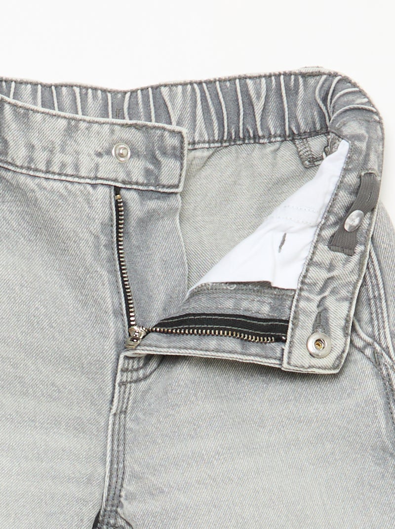 Jean loose à grandes poches Gris - Kiabi