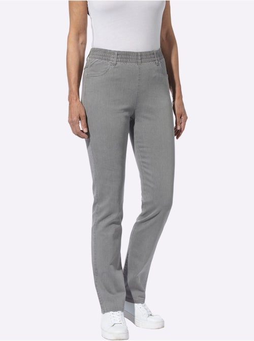 Jean lot de 2 avec ceinture élastique et poches avant - Taille courte - Moda Vilona - Kiabi