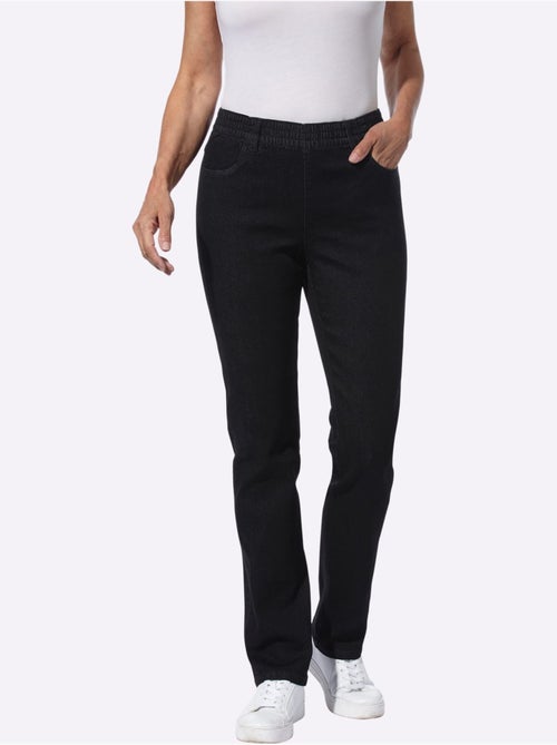 Jean lot de 2 avec ceinture élastique et poches avant - Taille courte - Moda Vilona - Kiabi