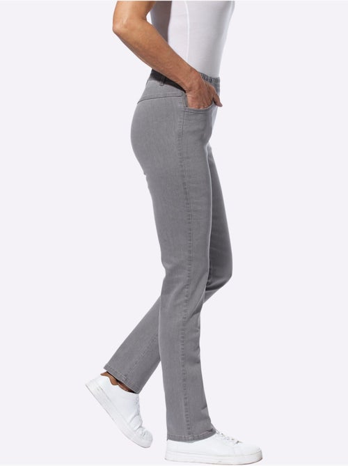 Jean lot de 2 avec ceinture élastique et poches avant - Taille courte - Moda Vilona - Kiabi