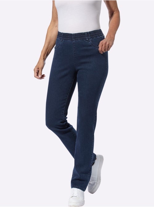 Jean lot de 2 avec ceinture élastique et poches avant - Taille standard - Moda Vilona - Kiabi Jean lot de 2 avec ceinture élastique et poches avant - Taille standard - Moda Vilona - Kiabi