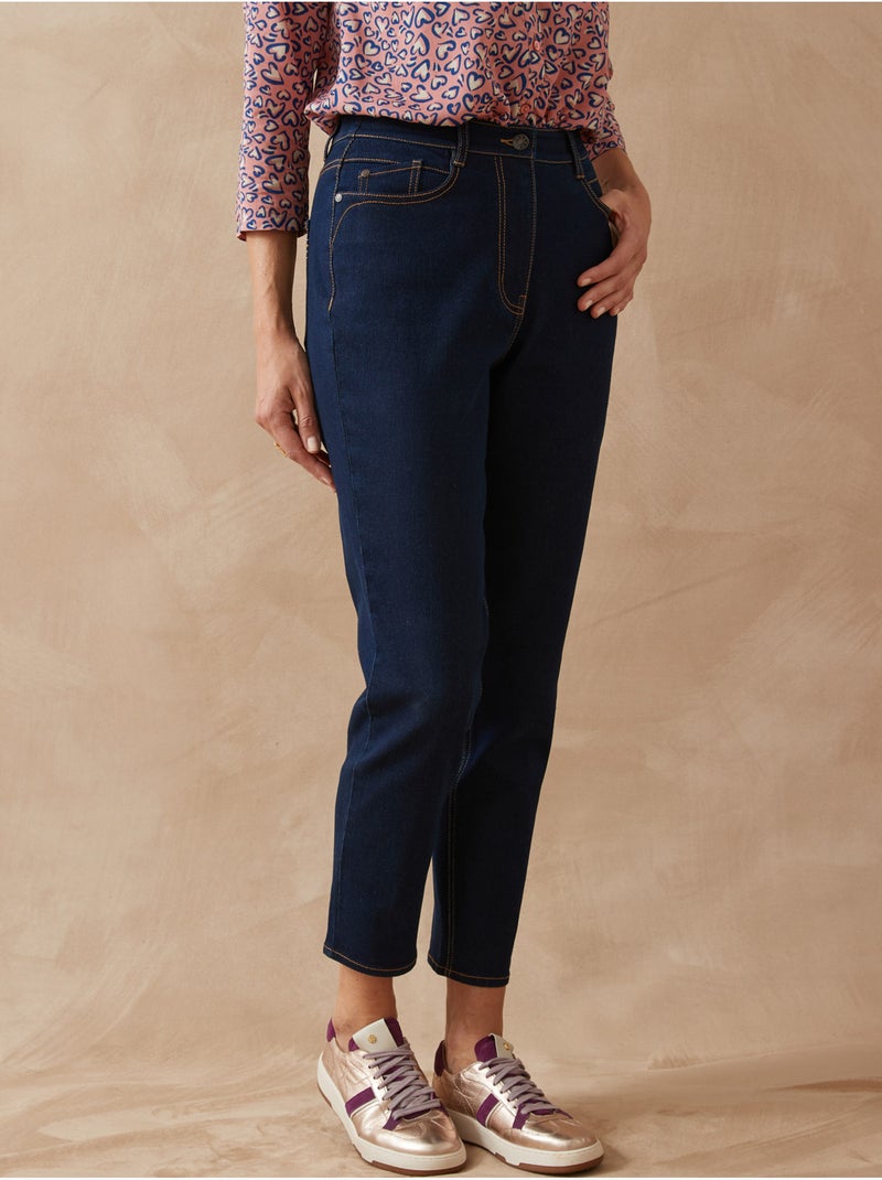Jean Mom 7/8ème - DAXON Bleu denim - Kiabi