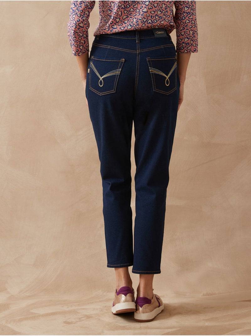 Jean Mom 7/8ème - DAXON Bleu denim - Kiabi