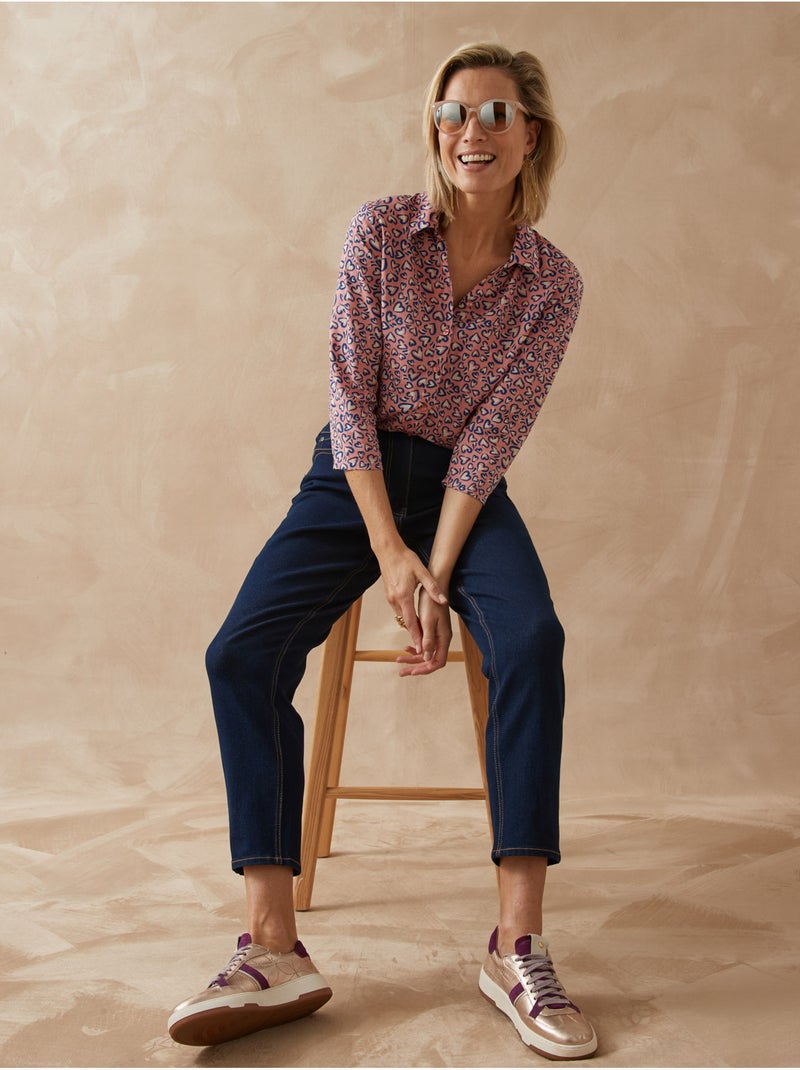 Jean Mom 7/8ème - DAXON Bleu denim - Kiabi